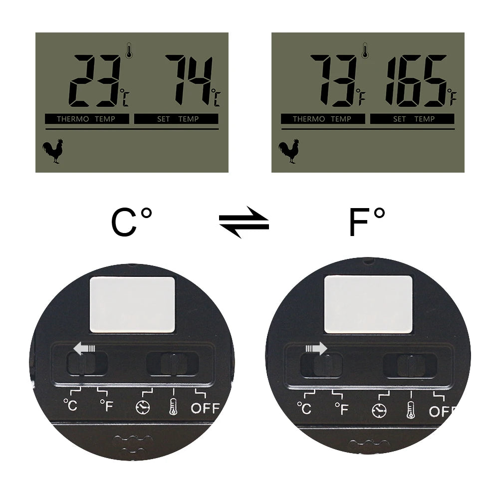 Digital Timing Food Thermometer Temperature Meter with Timer