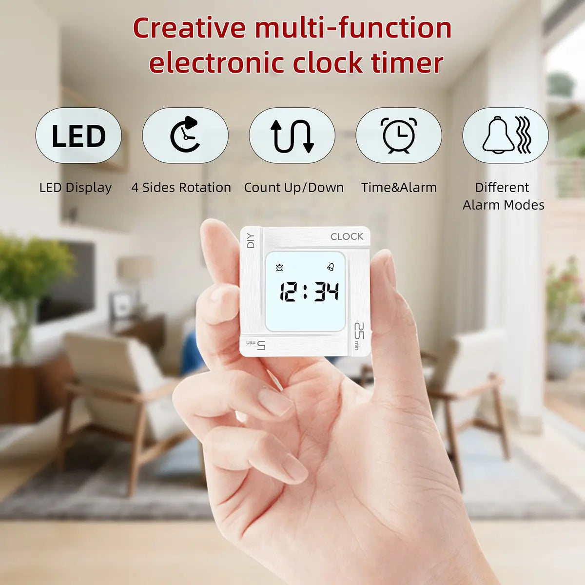 Digital Kitchen Timer Rotating Timer