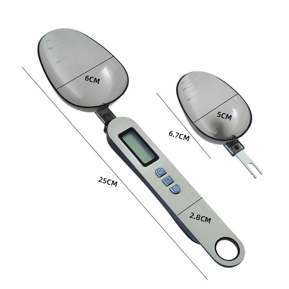 25cm LCD Digital Kitchen Scale with Two Spoon Head