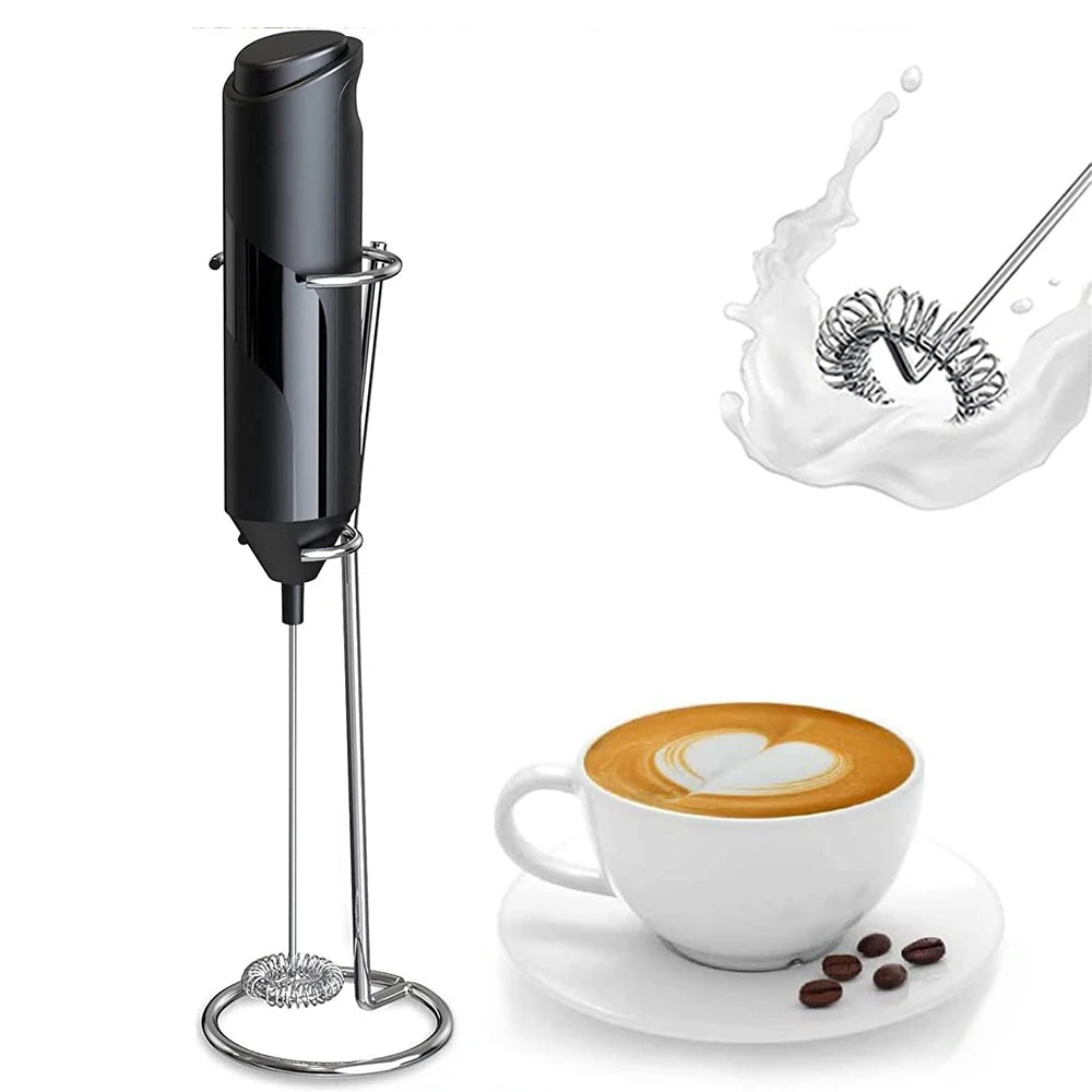 Electric Milk Frother Coffee Maker Handheld Whisk Beater
